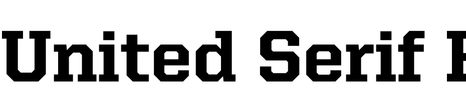 United Serif Reg Heavy Yazı tipi ücretsiz indir